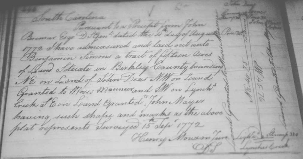 South Carolina Land Grants and Plats